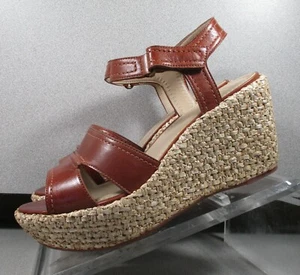 7841623 LSPSA30 ERICA WOMEN'S SHOES 7M COGNAC LEATHER WEDGE JOHNSTON & MURPHY - Picture 1 of 4
