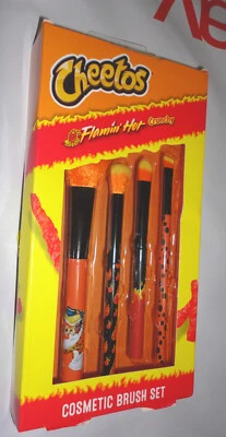 NEW FLAMIN' HOT CHEETOS Make Up COSMETIC 4 pc. BRUSH SET Limited Edition~NEW - Image 1 of 3