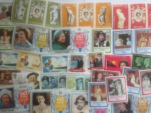 Colección de estampillas de la realeza británica - 50 a 300 estampillas diferentes - Imagen 1 de 1