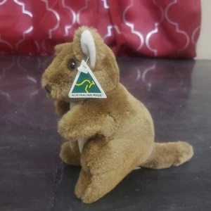 Peluche kangourou authentique fabriquée en Australie par familles de koalas Sydney Australie avec étiquette - Photo 1/4
