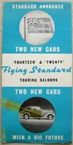 FLYING STANDARD FOURTEEN & TWENTY TOURING SALOONS Car Sales Brochure For 1937 - Picture 1 of 4