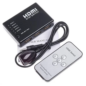 Happybird 5 ports HDMI switcher selector Hub for HDTV,DVD,XBOX ONE,PS4,3D. - Picture 1 of 6
