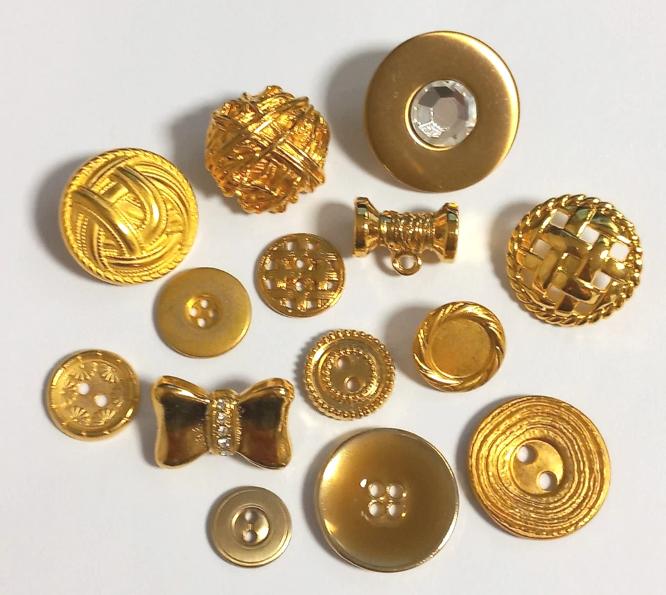 Knöpfe Schmuckknöpfe gold Metall Basteln - Bild 1 von 1