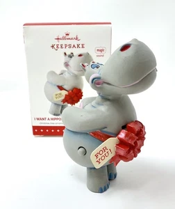 Hallmark Keepsake 2015 Voglio un ippopotamo per albero di natale ornamento SUONO - Foto 1 di 17