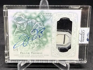 2015 Topps Dynasty Frank Thomas Auto 3 Color Patch Jersey /5 SEALED AP-FT4 - Picture 1 of 5