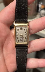 Vintage 1930’s-40’s Hamilton 14k Gold Manual Wind Tank Wristwatch Wrist Watch - Picture 1 of 21