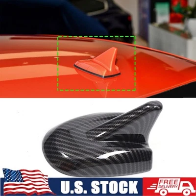 Cubierta de borde de aleta de tiburón antena de techo de fibra de carbono ABS para Maserati Ghibli 2017-2022 Foto 1 de 4