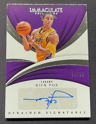 Rick Fox 2017-18 Panini Immaculate Collection Heralded Signatures Auto 88/99 - Image 1 of 2