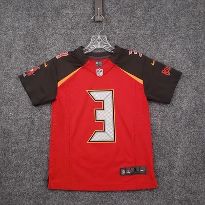 Nike Tampa Bay Buccaneers Jersey Boys Small Red NFL On Field Football Winston #3 - Image 1 of 4