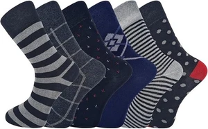 Mens Socks Extra Wide Fit Diabetic Loose Top Cotton Rich Sock 3 6 Pairs Big Foot - Picture 1 of 7