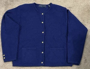 Cárdigan Suéter Karen Scott Lana Para Mujer Pequeño Mediano PM De Colección Botones Dorados - Imagen 1 de 5