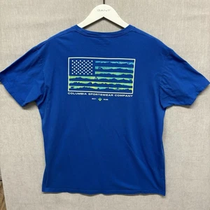 Camiseta azul Columbia Sportswear con estampado gráfico trasero para hombre talla XL - Imagen 1 de 6