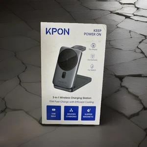 NEW KPON 3-in-1 Magnetic Wireless Charging Station - Picture 1 of 3