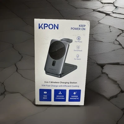 NEW KPON 3-in-1 Magnetic Wireless Charging Station - Image 1 of 3