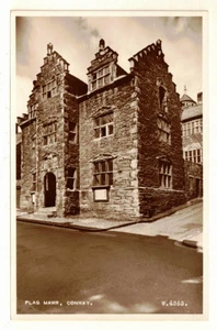 c1930 Echtfoto PC: Street View of Plas Mawr (Great Hall) - Conwy, Wales, UK - Bild 1 von 2