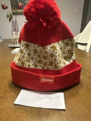 Gorro vintage OG Supreme Nike Dunk Hi SB Stars rojo blanco 2004 logotipo de caja Foto 1 de 3