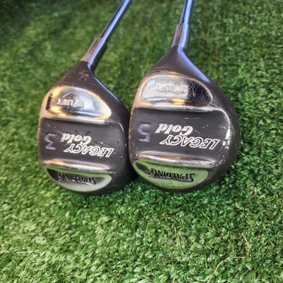 Eixo de aço feminino Spalding tamanho grande Legacy Gold #3 #5 Fairway Drivers destro - Imagem 1 de 4