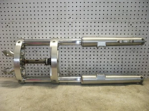 VICTORY 2000 00 V92 V92C FRONT FORK FORKS SUSPENSION TRIPLE TREE ASSY SILVER - Picture 1 of 23