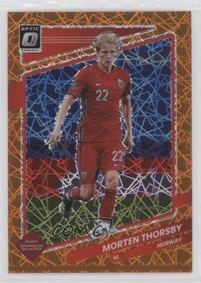 2021 Panini Donruss Road to Qatar Optic Orange Velocity Prizm /49 Morten Thorsby - Image 1 of 2