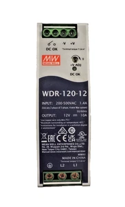 MW Mean Well WDR-120-12 Din Rail 12V 10A Industrial Power Supply - Picture 1 of 6