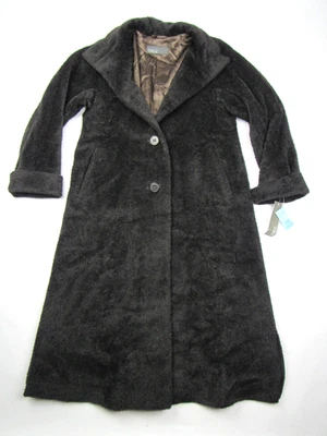 NWT $850 YELL 100% Alpaca Size 4 Long Cozy Coat Jacket Womens Modern Stylish - Image 1 of 4