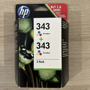 HP CB332EE 343 2er Pack Tri-Color CMY Original Tintenpatronen - Bild 1 von 2