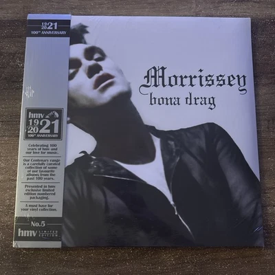 Morrissey Bona Drag HMV 1921 Teal Vinyl Record 750 Copies, Obi Strip, New Sealed - Image 1 of 4