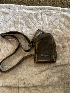 Women's Wrangler Distressed Green Sling Crossbody Bag - Picture 1 of 6
