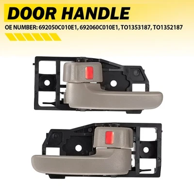 Par de manijas de puerta interior delantera izquierda y derecha beige para Toyota Tundra 2000-2006 Foto 1 de 4