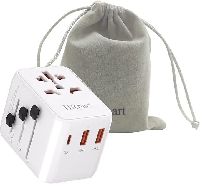 Adaptador de Viaje Universal Enchufe Mundial USB-C + 2 USB-A Cargador Rápido 18W/20W Foto 1 de 4