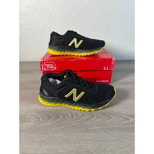 New Balance Kids Fresh Foam Black Yellow Shoes Sneakers Size 10.5- NIB - Picture 1 of 7