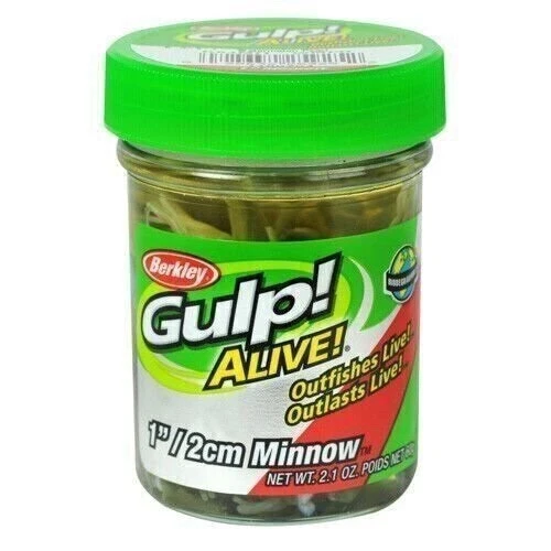 Berkley Gulp Alive Scented Minnow Bait 1" Watermelon Pearl 2.10 oz Jar - Image 1 of 1