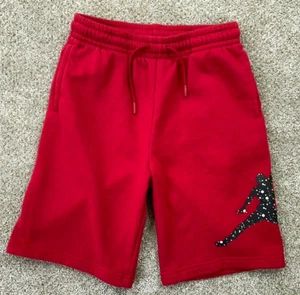 Jordan Sweat Shorts Youth Boys Large 12/13 25x8.5 Red Jumpman - Picture 1 of 8