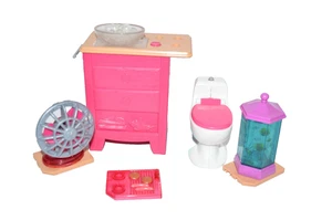 2015 Barbie Dream House Vanity Sink Fish Tank, Fan BBQ lot - Picture 1 of 3