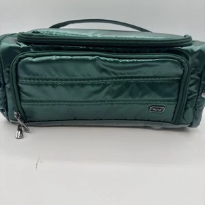 Lug Mini Trolley Bag Cosmetic Toiletry Travel Case Zippered Top Handle Emerald - Picture 1 of 14