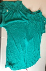 Ralph Lauren Leinen Top Xl Hemd Oberteil Xl Kurzarm Leinenhemd XL Meeresgrün - Bild 1 von 10