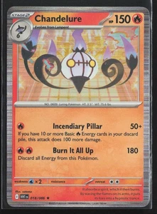 Pokemon TCG White Flare 018/086 - Chandelure - Holo Rare NM - Picture 1 of 2