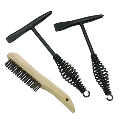 Martillo de astillado de soldadura con mango de resorte helicoidal, 10,5", cono y negro - 2 piezas Foto 1 de 4