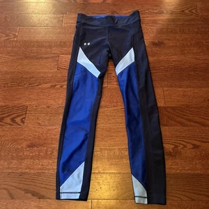 Under Armour Girl's Workout Gym Yoga Athletic Crop Leggings Size Tag Missing L - Picture 1 of 8