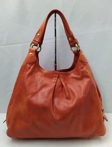 Bolso de hombro Coach Maggie de cuero naranja 3 compartimentos - Imagen 1 de 18