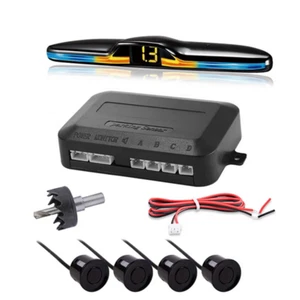 Car Parking Sensor W/LED Distance Display Sound Warning System Reverse Radar Kit - Picture 1 of 13