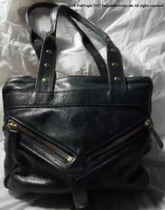Vintage Botkier Dark Green Leather Multi pocketed Satchell Bag NG90 - Picture 1 of 12