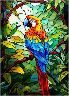 ART OF SOCKS Buntglas Ara Puzzle 300/500/1000 Teile