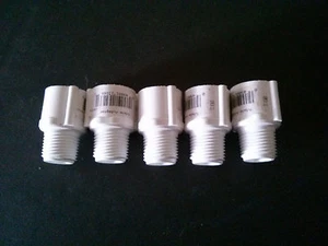 1/2 "pulgada PVC Sched 40 Adaptador LOTE de 5 Deslizables a Rosca Macho Hecho en EE. UU.! - Imagen 1 de 2
