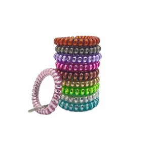 10 Pack Spring Coil Wrist Keychain for Gym Pool ID Badge Outdoor Sports - Picture 1 of 7