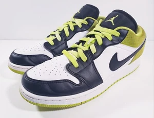 Nike Air Jordan Retro 1 Low Cyber (GS) CT1564-003 Black Green Shoes Youth Sz 7Y - Picture 1 of 15