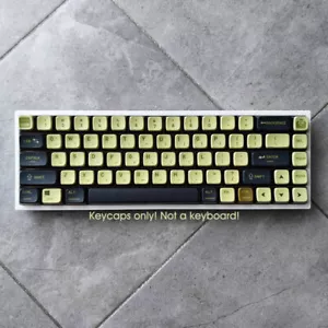 Retro Green PBT Keycaps set Clear Bottom Ergonomic for MX Mechanical Keyboards - Picture 1 of 9