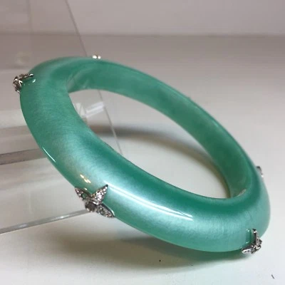 Nuevo Brazalete Brazalete MIRIAM SALAT $210 Resina ESTRELLA Verde Océano *Color Retirado* Foto 1 de 4
