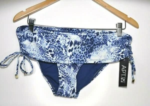 Apt 9 Women's Swimwear Bikini Bottom Size Medium Swim Navy Blue White New - Picture 1 of 10