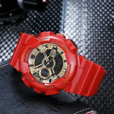 OHSEN Relojes de Pulsera Digitales Hombres LED Analógicos Cuarzo Alarma Impermeable Deportes REGALO - Imagen 1 de 2